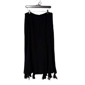 Black Plus Size 18W Handkerchief Hem Skirt witchy whimsygoth dark fairy
